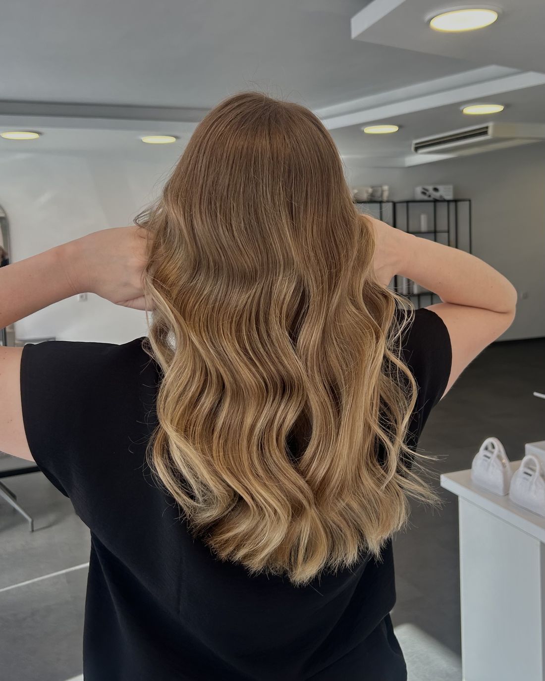 Balayage mit weichen Wellen